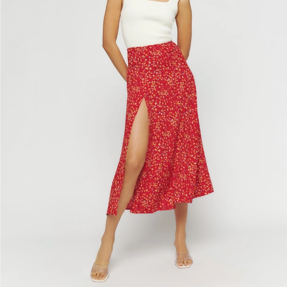 Reformation Zoe Skirt Blue Marie